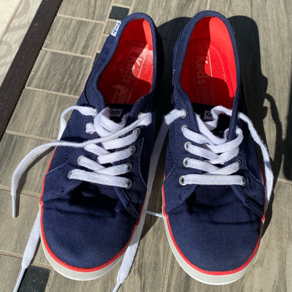 Women’s Keds Canvas shoes, navy blue, size 7.5
